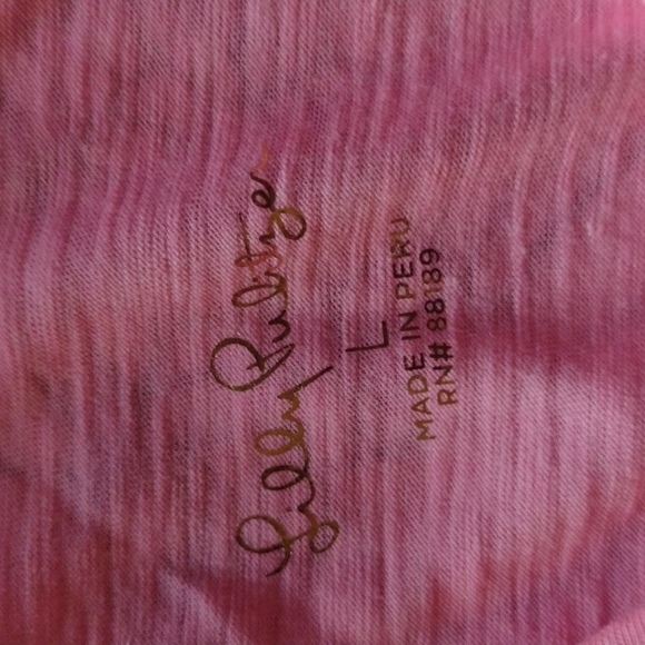 Lilly Pulitzer Pink Ruffle V-Neck Top - Picture 4 of 4